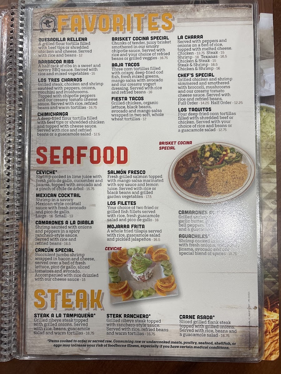 Charros Mexican Restaurant Menu 2