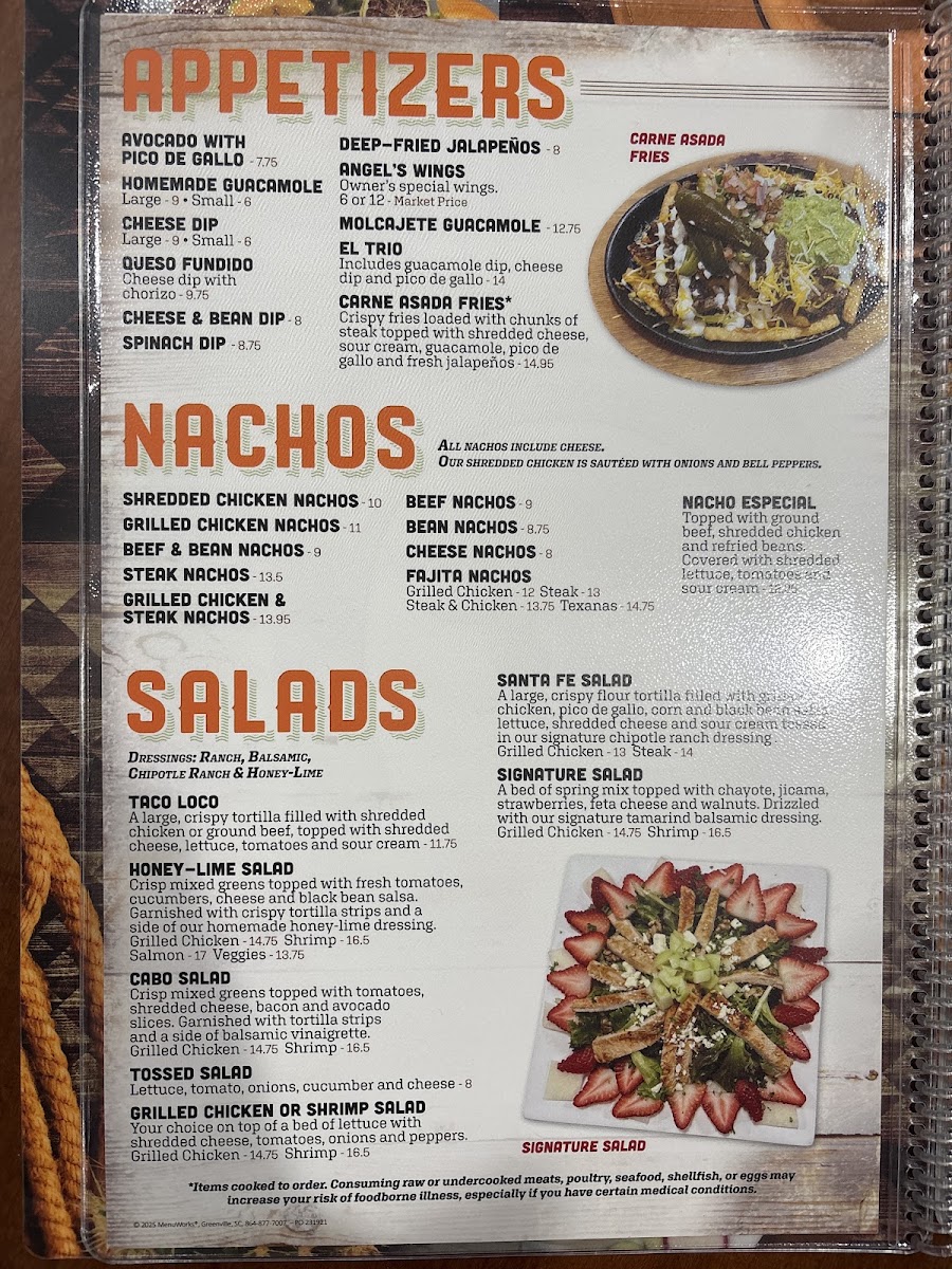 Charros Mexican Restaurant Menu 3