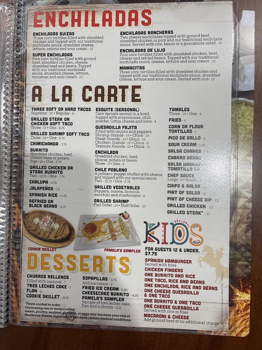 Charros Mexican Restaurant Menu 7