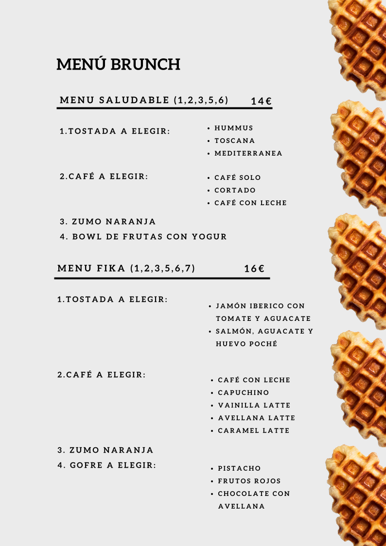 Fika by la mar de dulce Menu 4