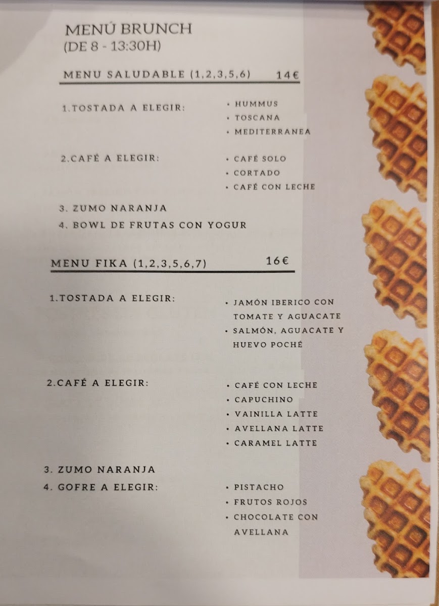 Fika by la mar de dulce Menu 9