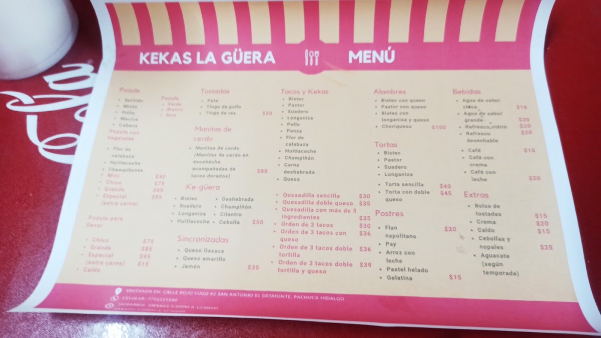 Kekas ‘La Güera’ Menu 7