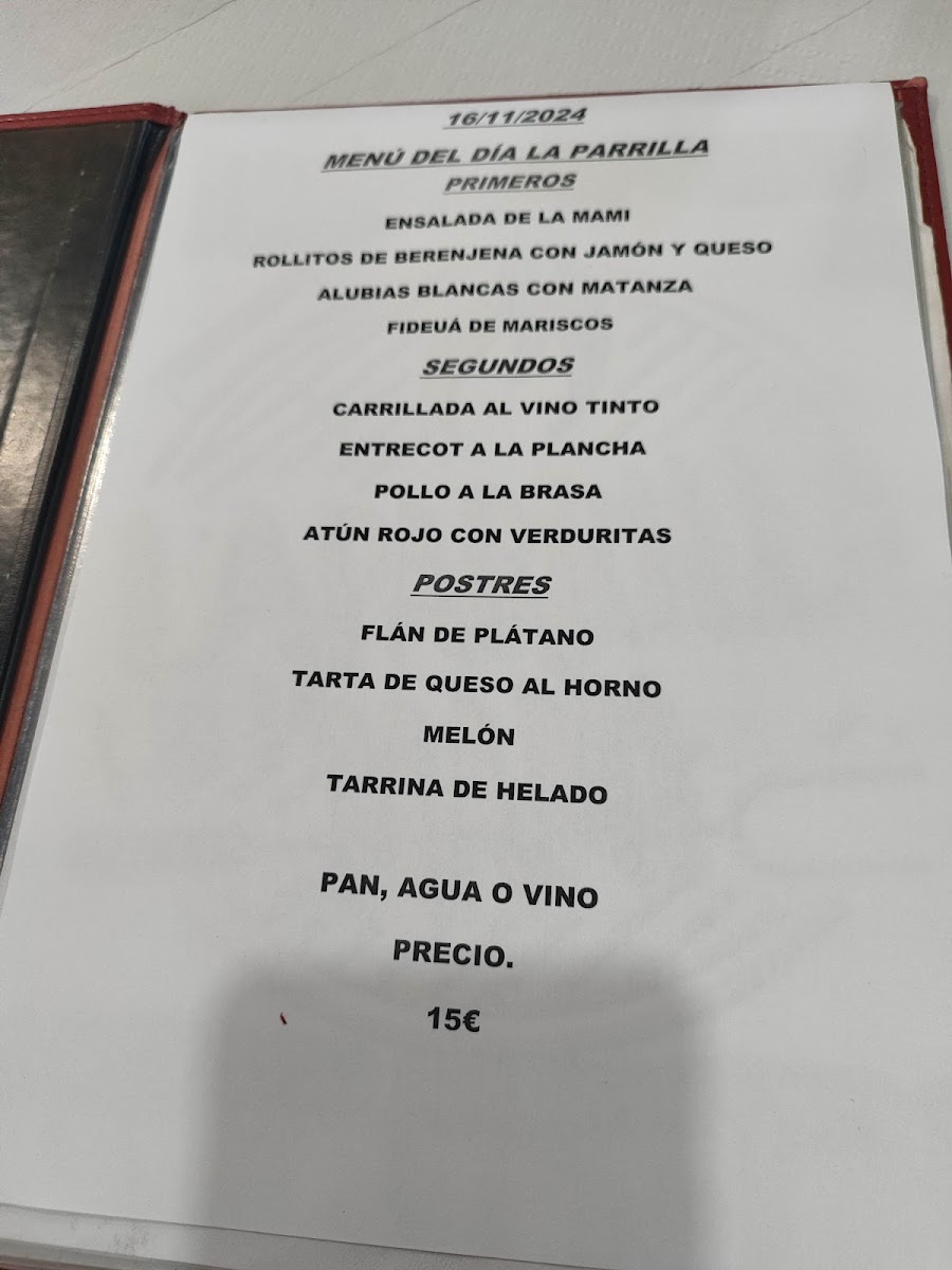 La Parrilla de la Mama Menu 6