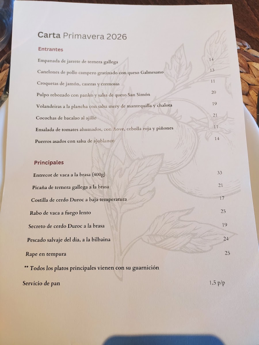 Restaurante VOLVER Menu 2