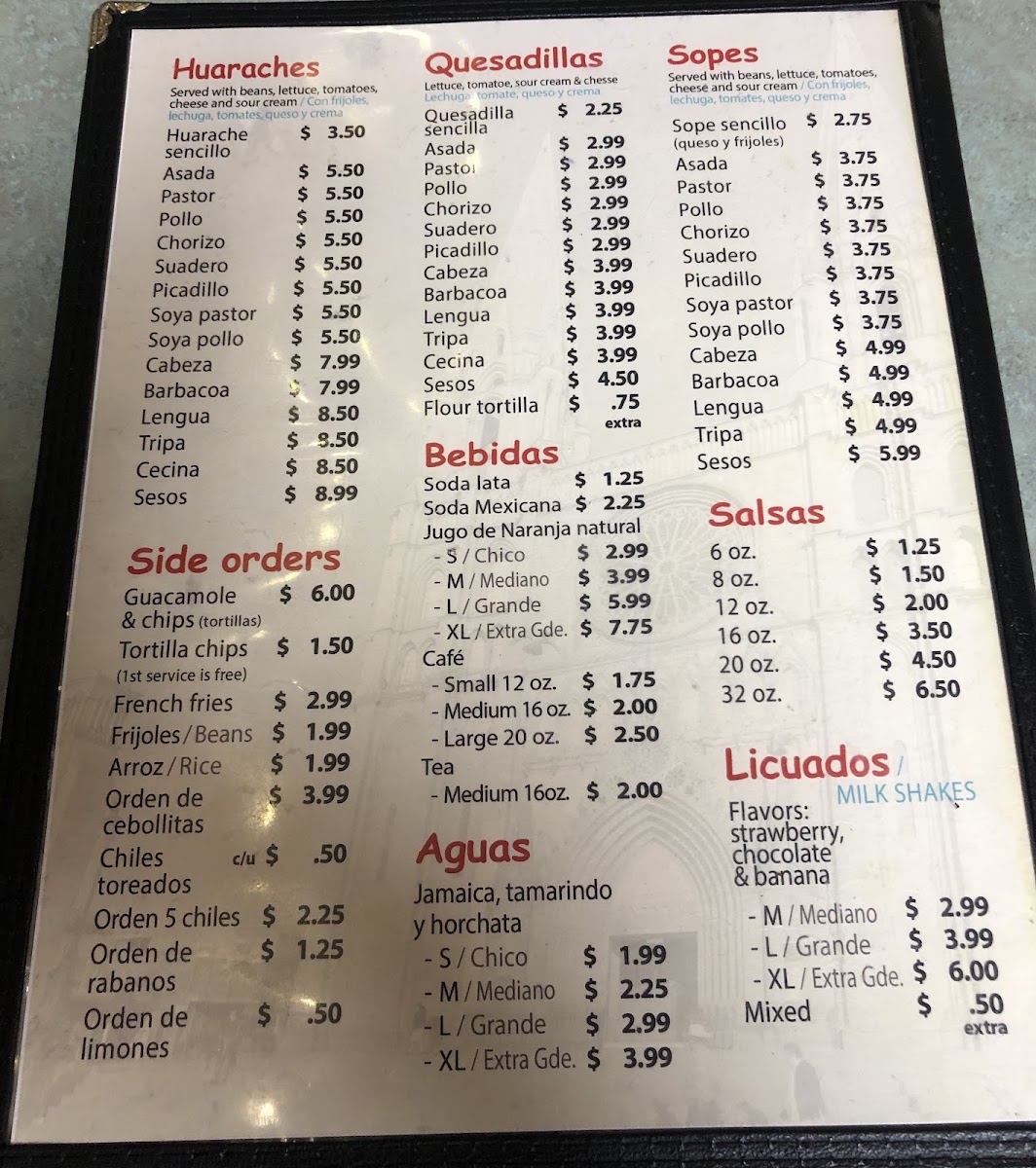 Taqueria Los Altos De Jal Menu 3