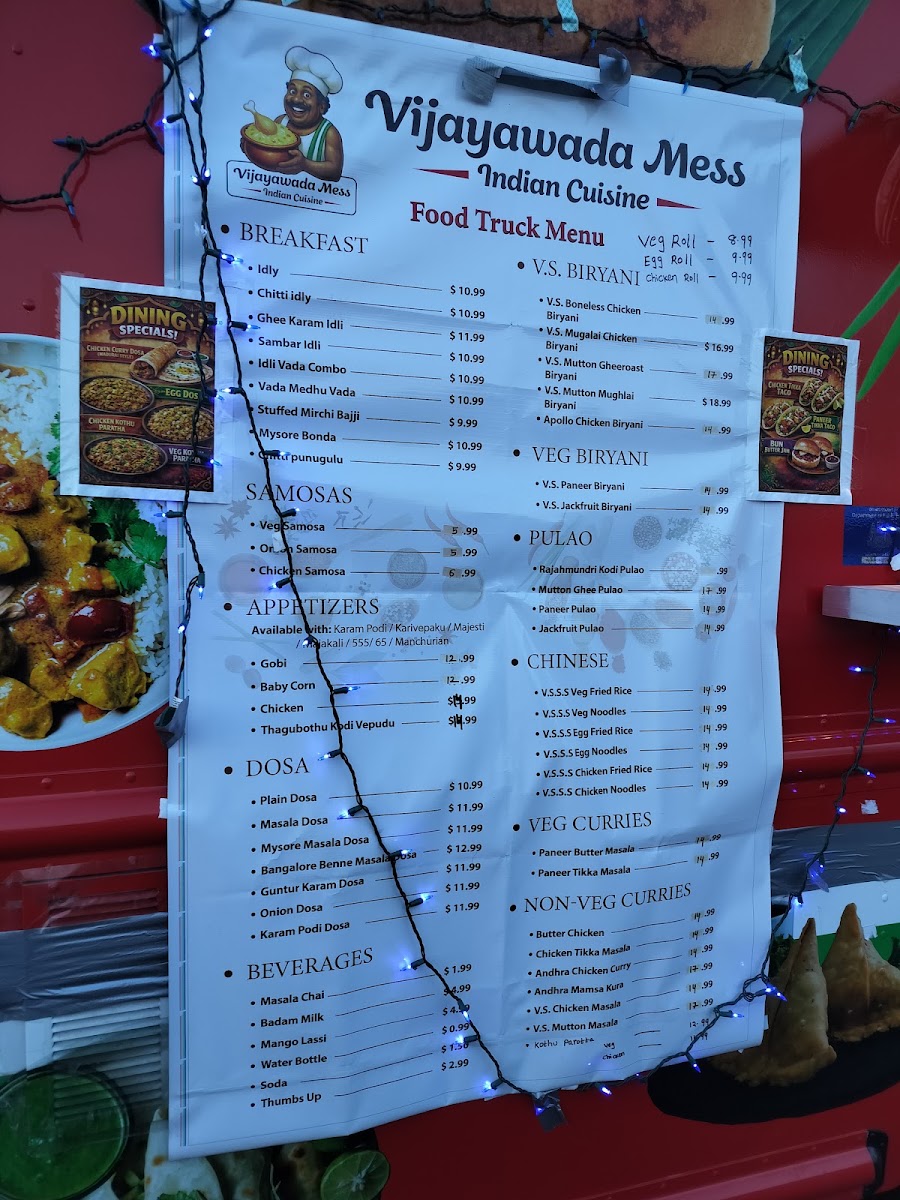 Vijayawada Mess Indian Cuisine food truck Menu 3