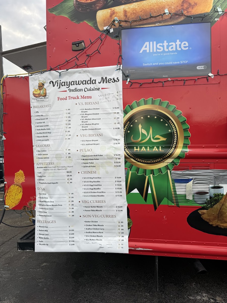 Vijayawada Mess Indian Cuisine food truck Menu 4